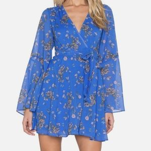 Free People Blue Bell Sleeve Lilou Dress